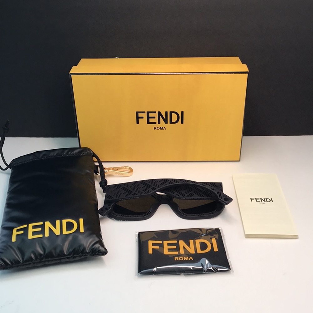 New FE40113i 02A FENDI FE40113I Shadow rectangle-frame acetate sunglasses - Picture 10 of 13